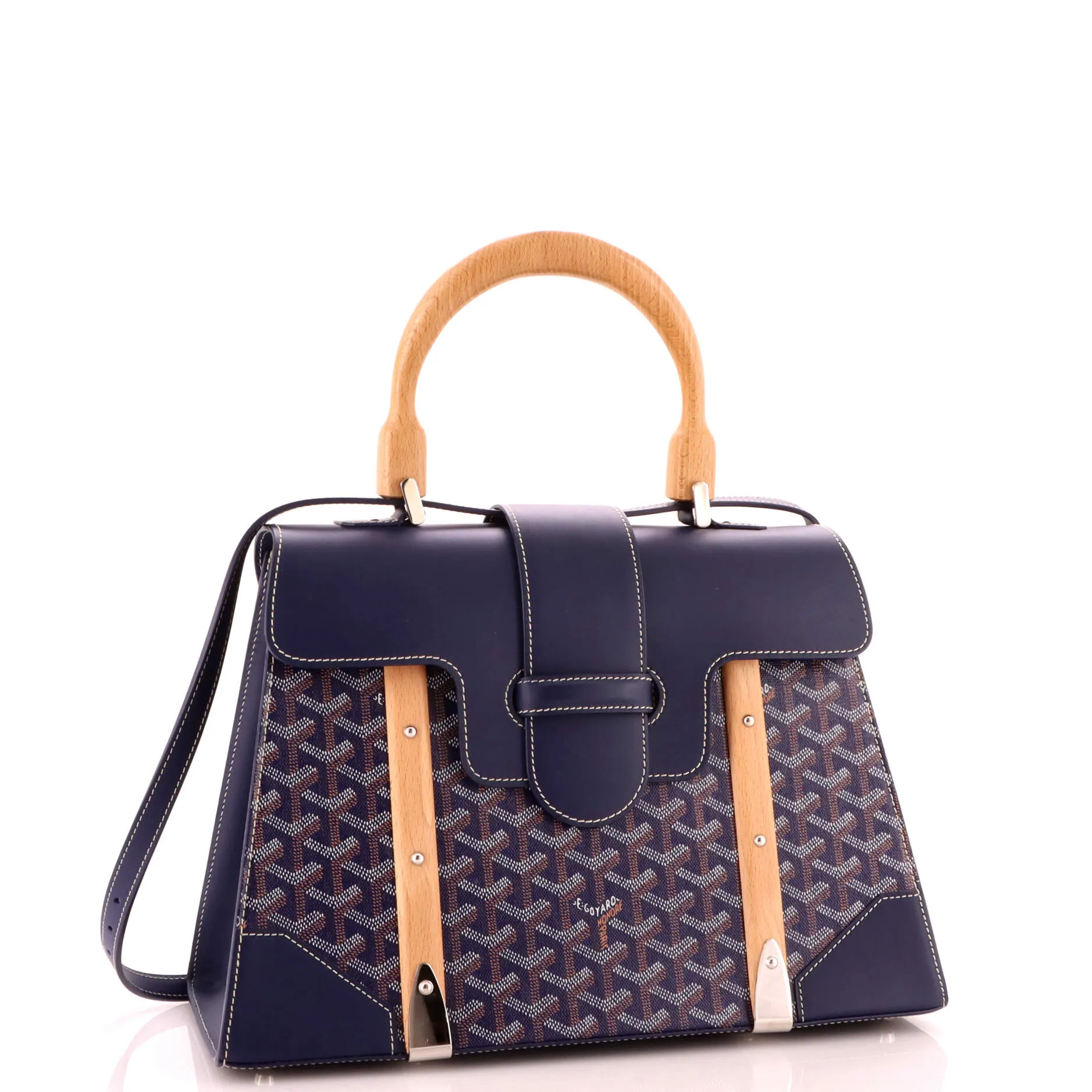 Saigon Top Handle Bag Coated Canvas with Leather MM