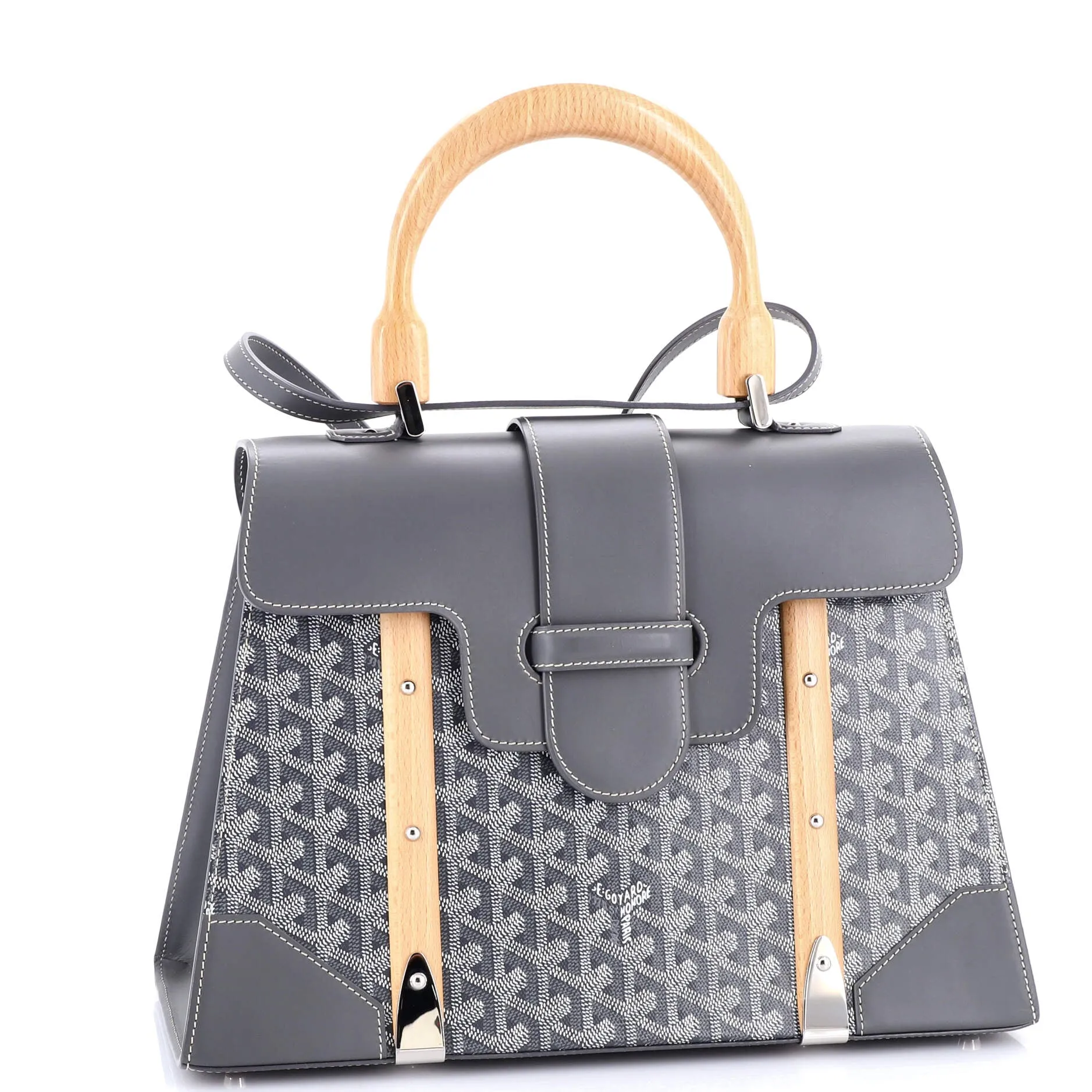 Saigon Top Handle Bag Coated Canvas with Leather MM