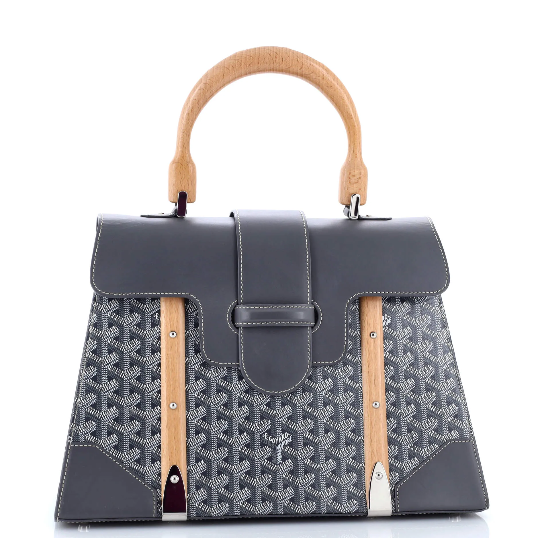 Saigon Top Handle Bag Coated Canvas with Leather MM