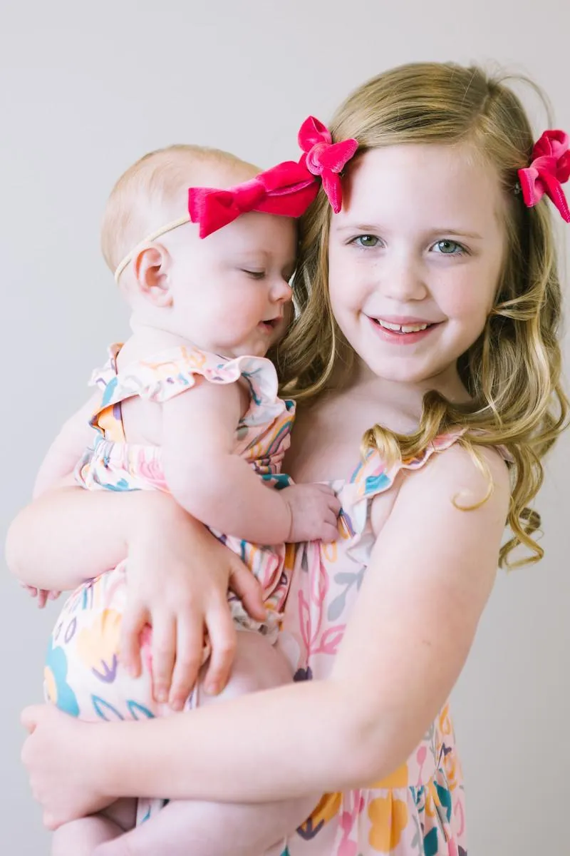 SALE Hot Pink Velvet Bow