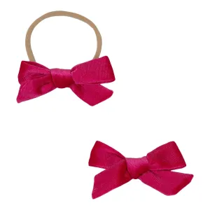 SALE Hot Pink Velvet Bow