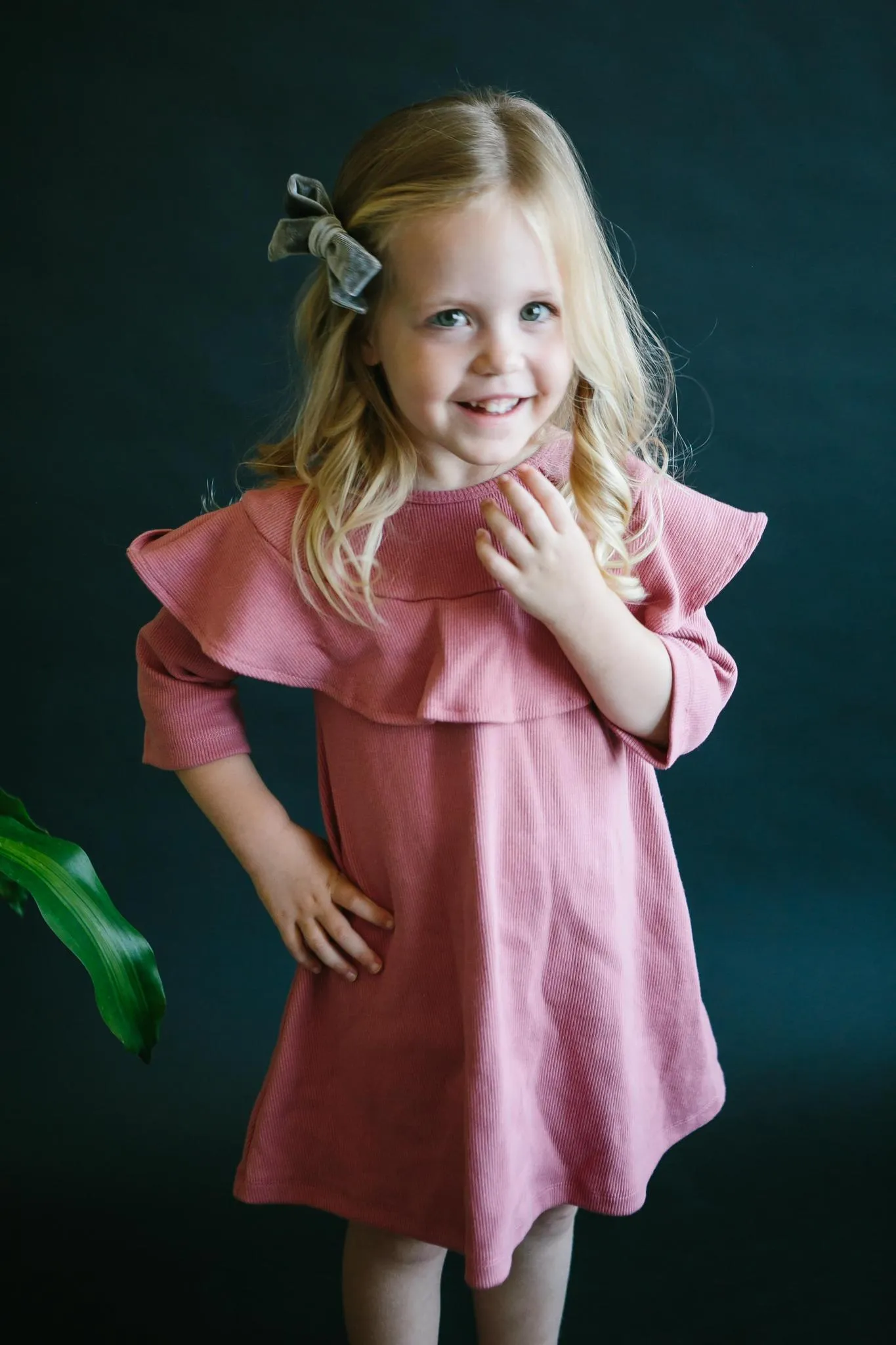 SALE Koala Gray Velvet Bow