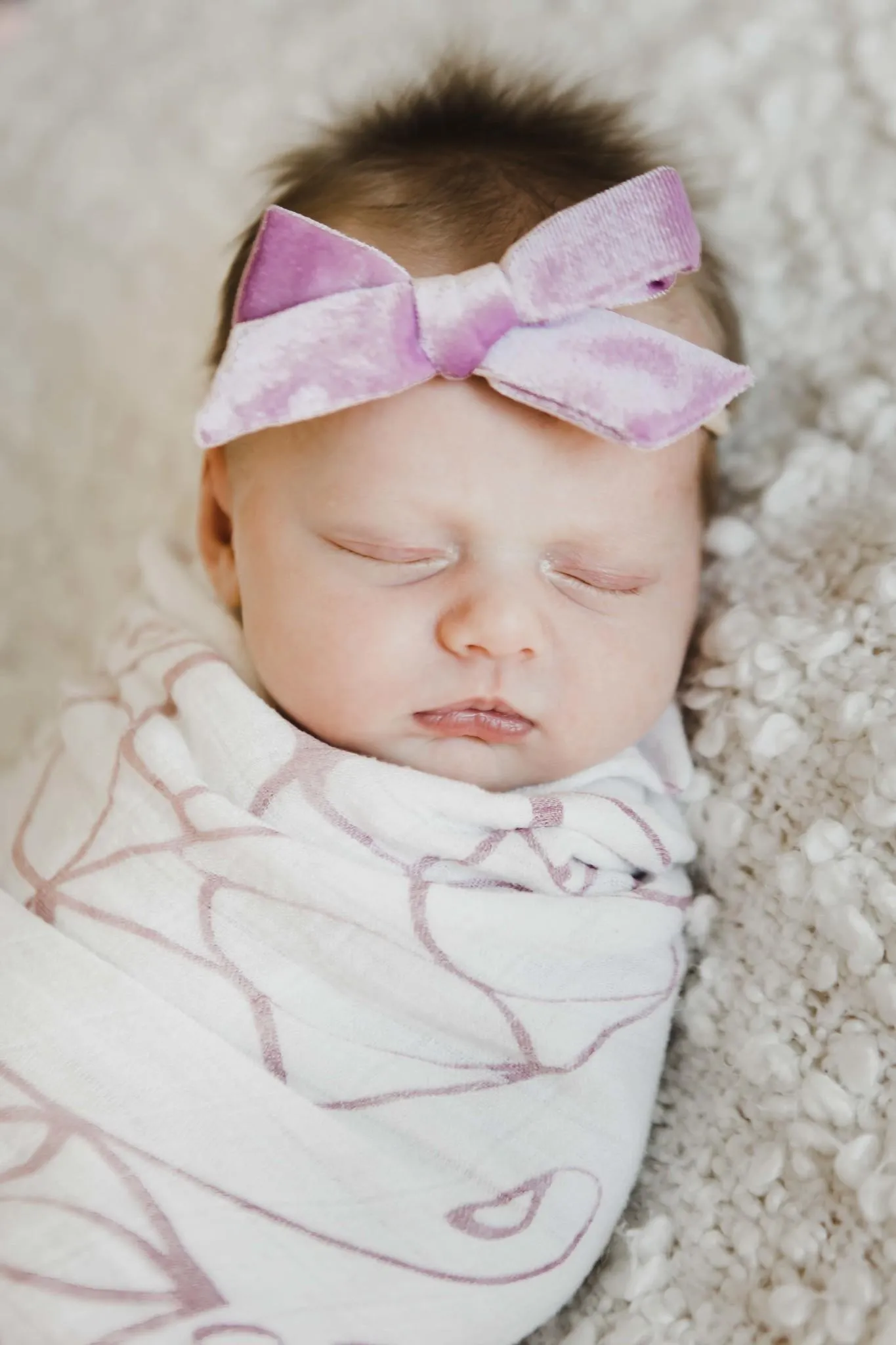 SALE Lavender Velvet Bow