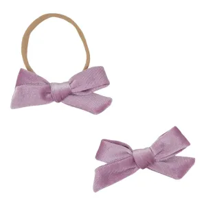 SALE Lavender Velvet Bow