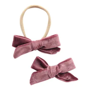 SALE Rosewood Velvet Bow