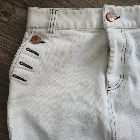 See by Chloe White Denim Parade Skirt Size 40