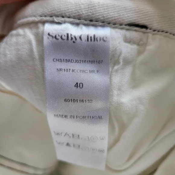 See by Chloe White Denim Parade Skirt Size 40