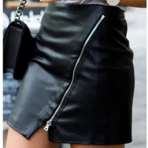 SEEK THE LABEL LF ASSYMETRICAL ZIP MINI SKIRT