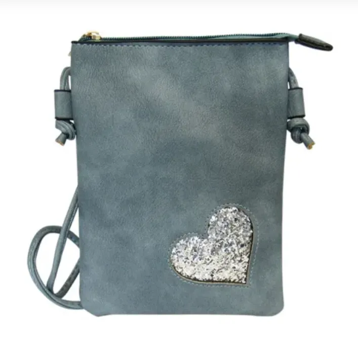 Shoulder Bag Bling Heart