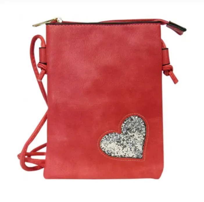 Shoulder Bag Bling Heart