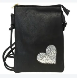 Shoulder Bag Bling Heart