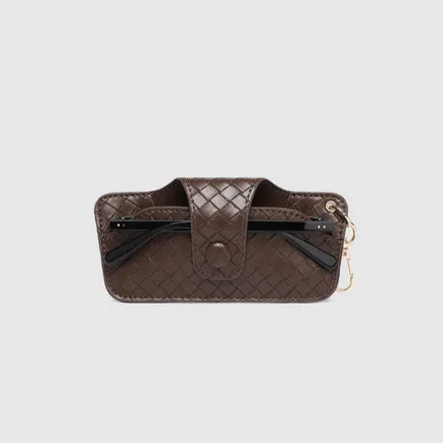 Skittle Sunglass Case - Woven Chocolate