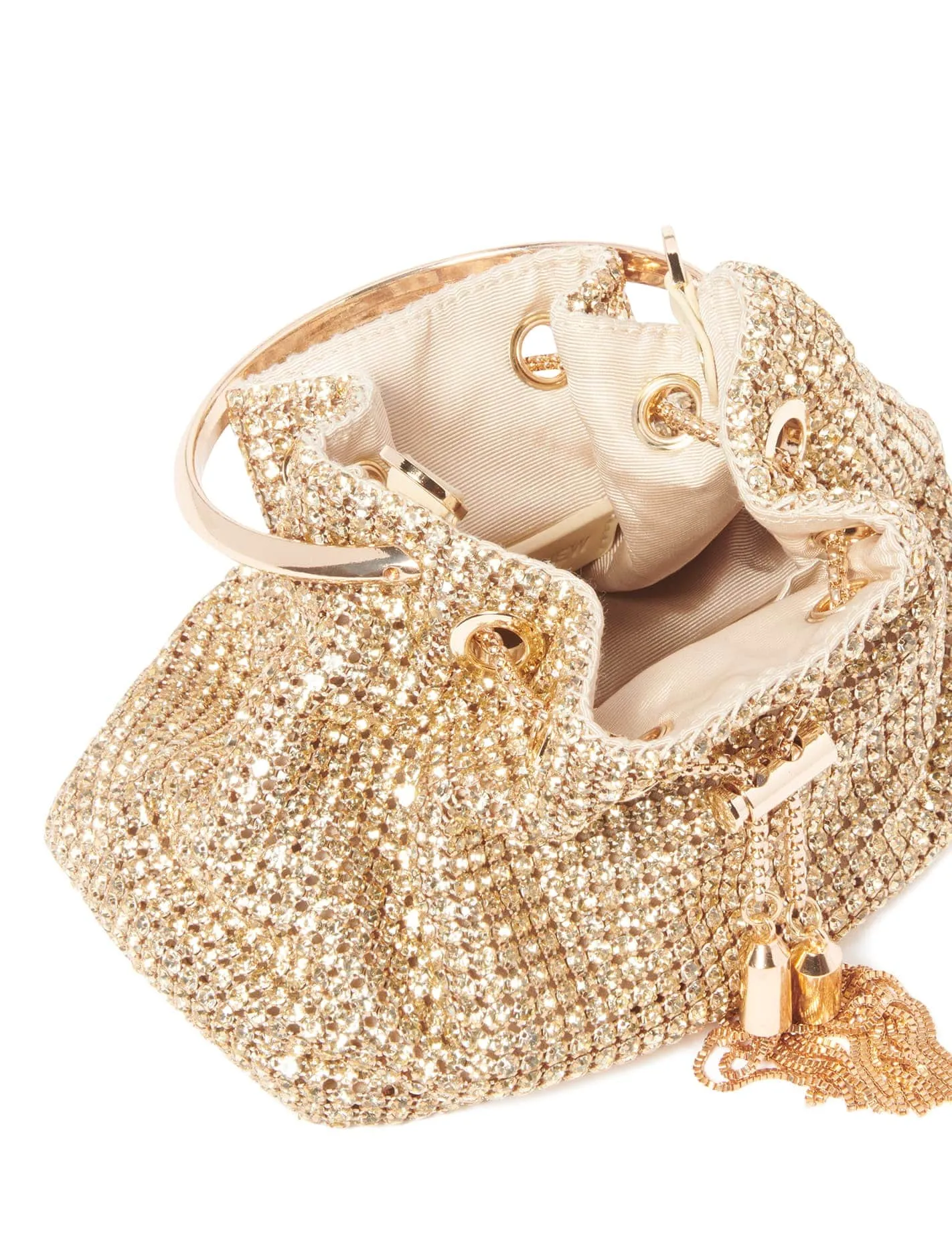 Skylah Sparkle Metal Handle Bag
