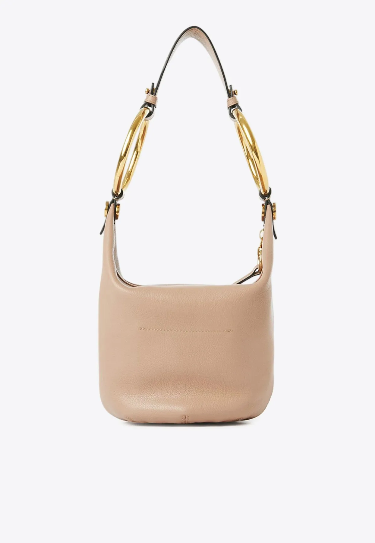 Small Bracelet Shoulder Bag in Grained Leather
