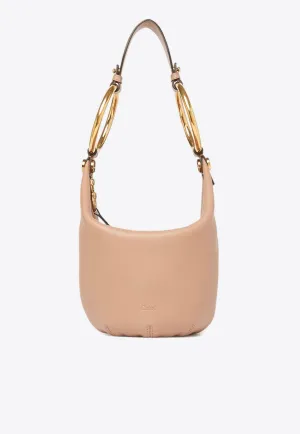 Small Bracelet Shoulder Bag in Grained Leather