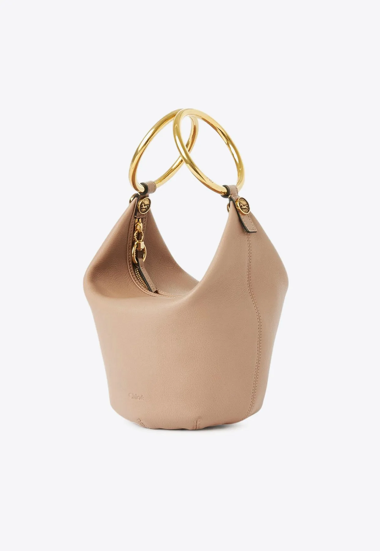Small Bracelet Shoulder Bag in Grained Leather