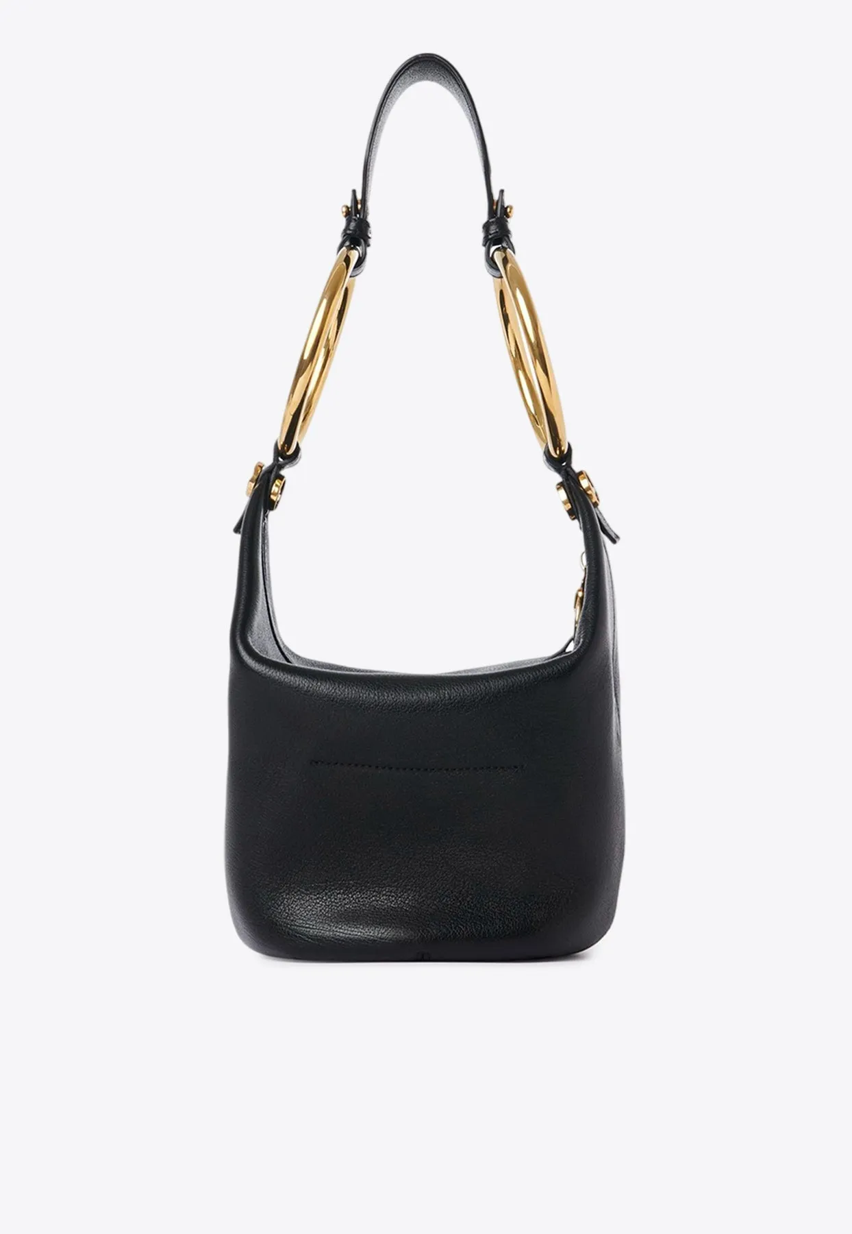 Small Bracelet Shoulder Bag in Grained Leather