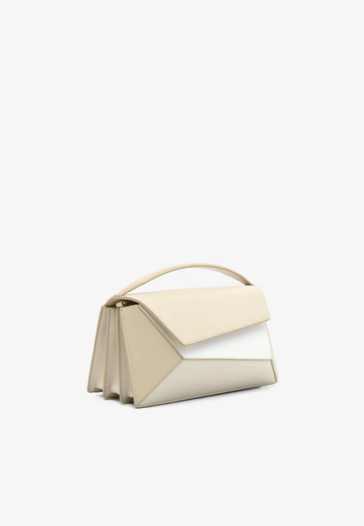 Small Naomi Calf Leather Top Handle Bag