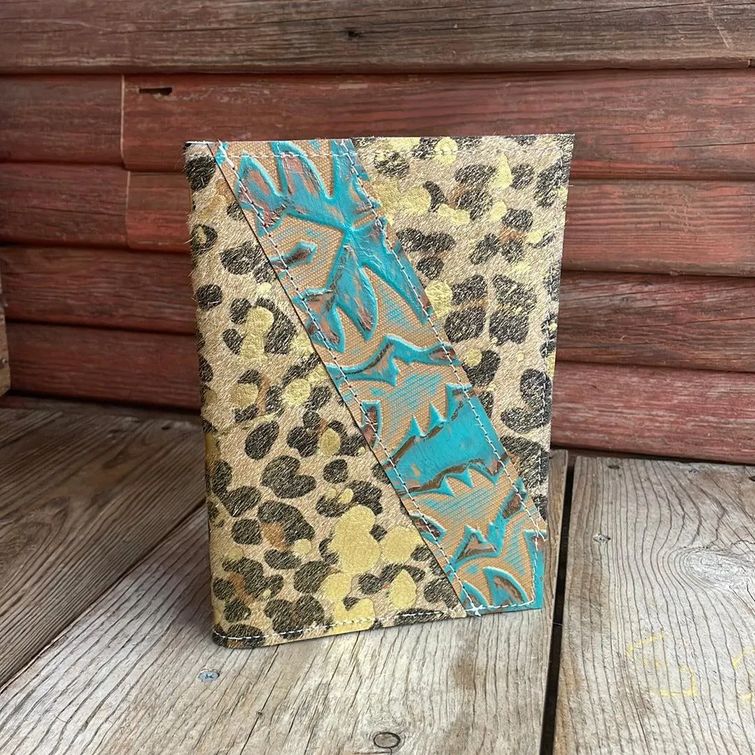 Small Notepad Cover - Leopard Acid w/ Agave Laredo
