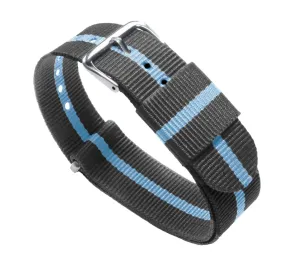 Smoke Sky Grey Blue Nylon NATO® style Watch Band (20mm, 22mm SALE)