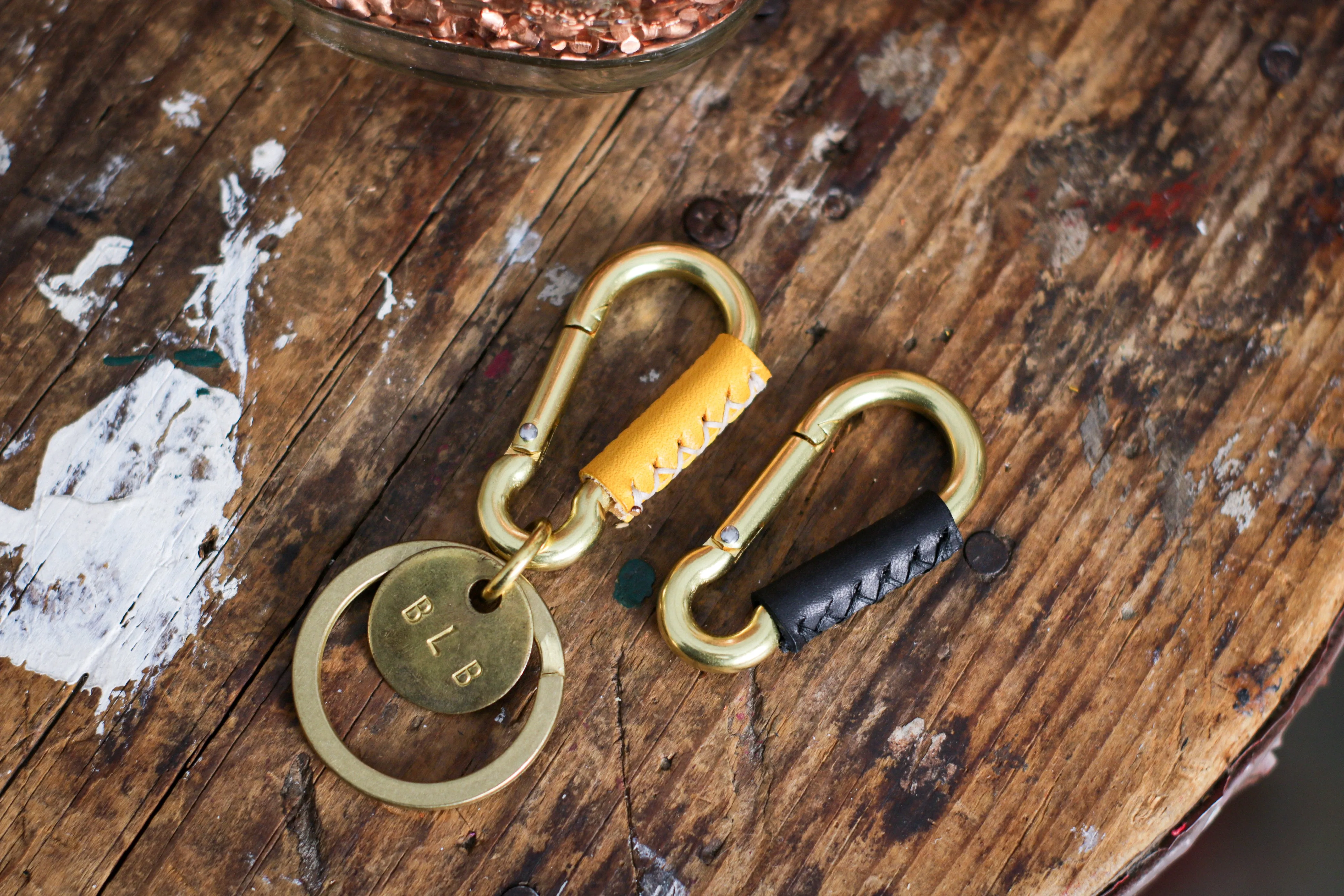 SOLID BRASS CARABINER CLIP   TOKEN