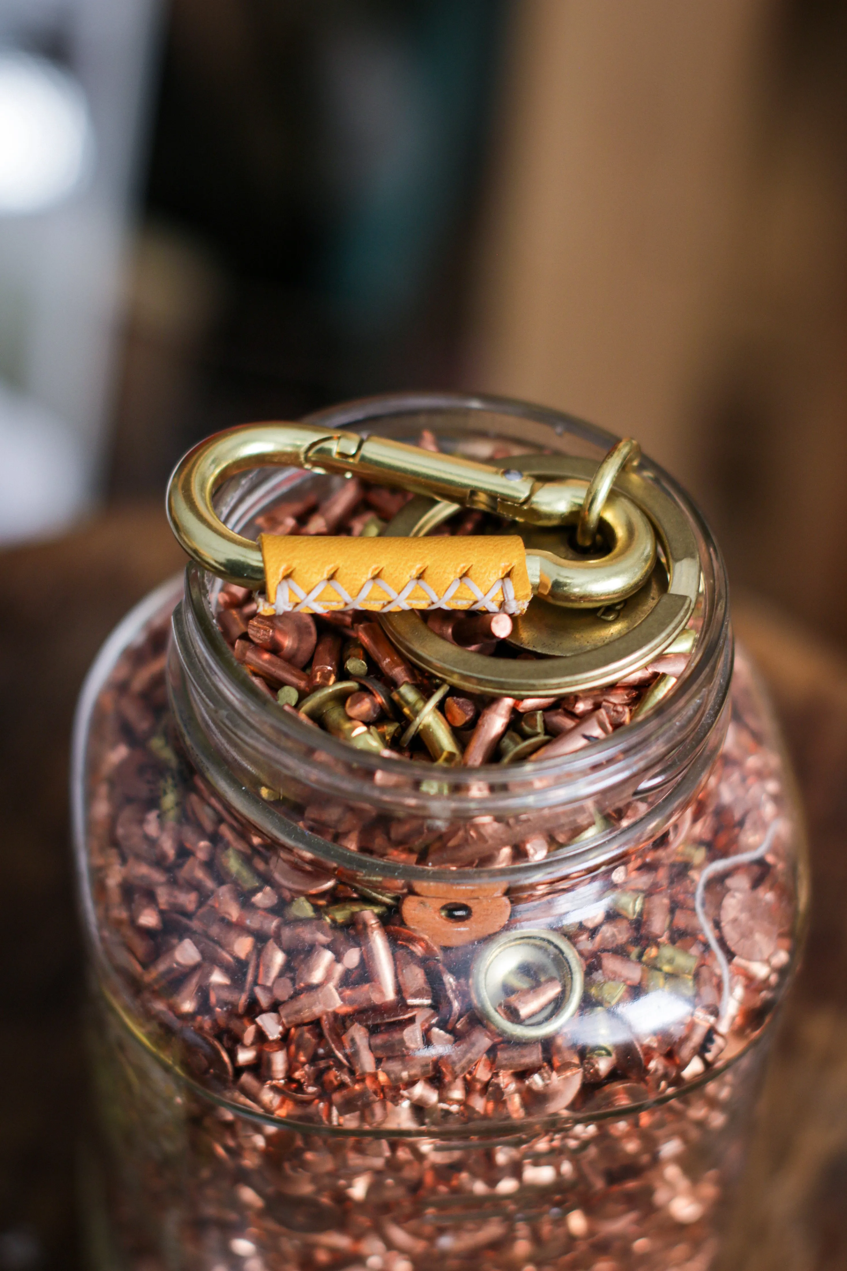 SOLID BRASS CARABINER CLIP   TOKEN
