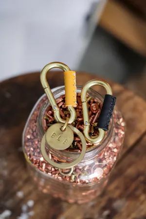 SOLID BRASS CARABINER CLIP   TOKEN