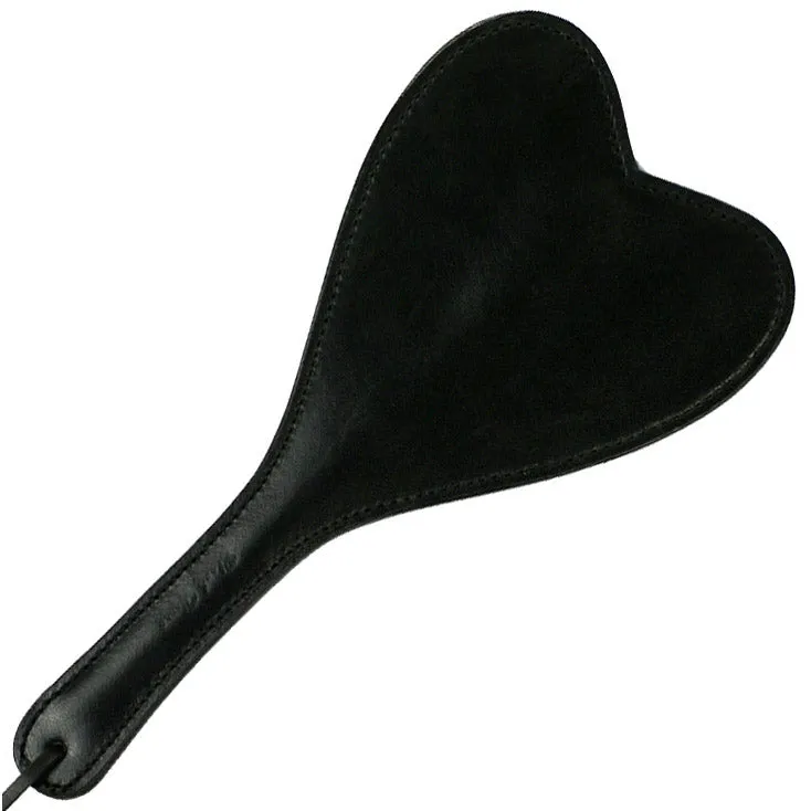 Spanking Paddle Black Leather Heart