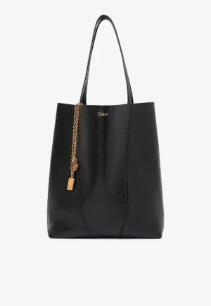 Spin Grained Leather Tote Bag