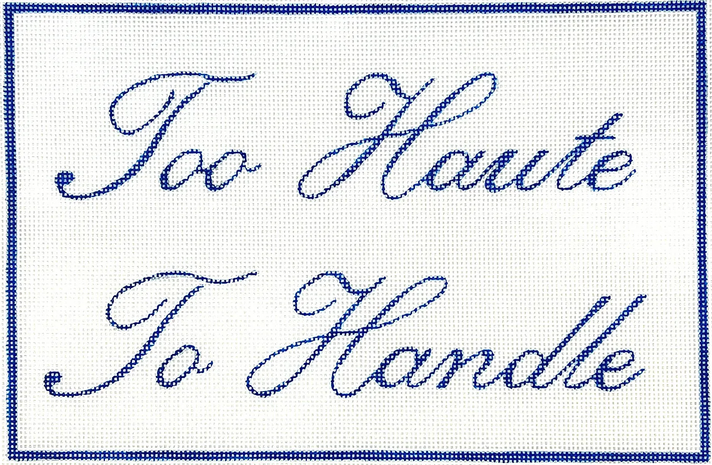 SS-33 “Too Haute To Handle” – navy on white
