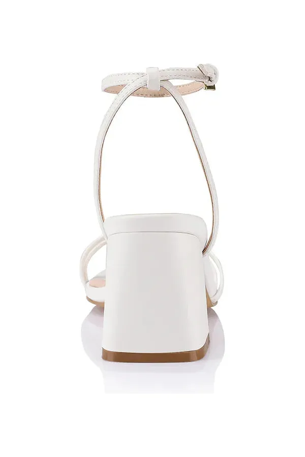 Stevie Block Heels Chalk White