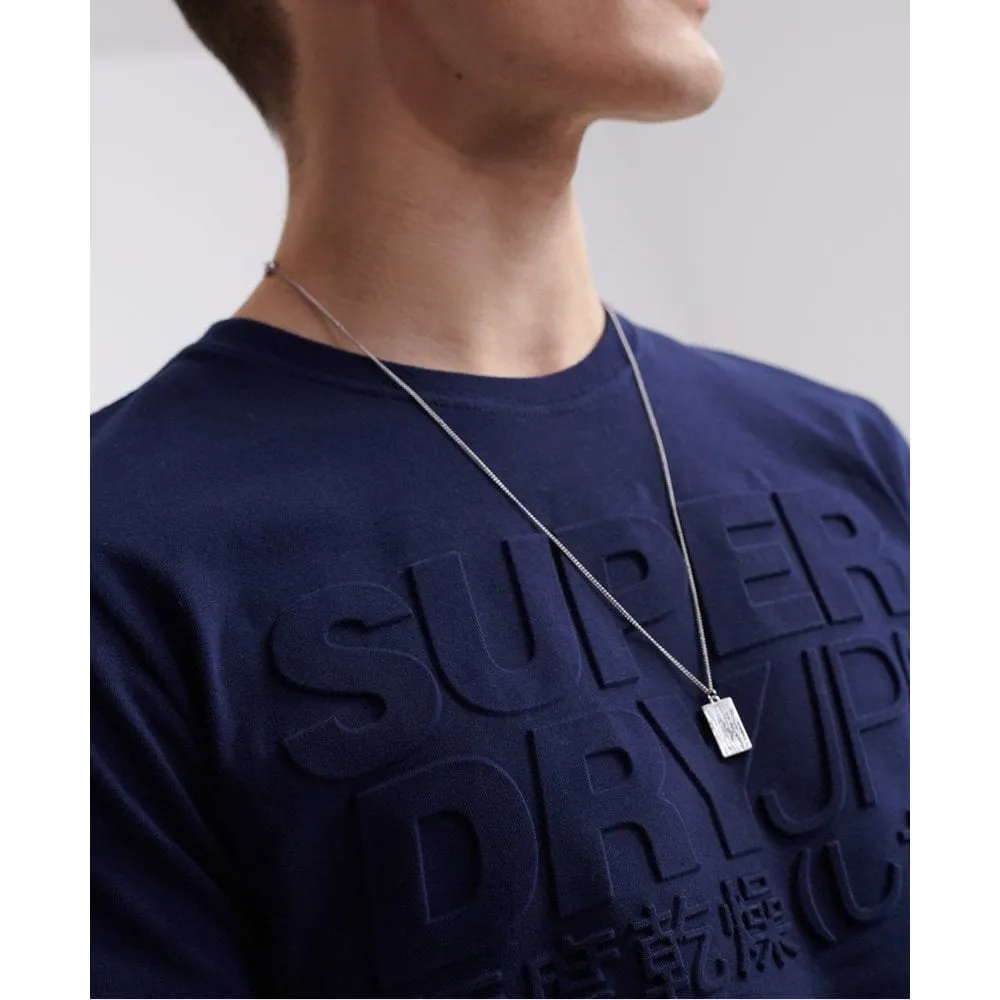 Superdry Embossed Pastel Line T-Shirt Rich Navy