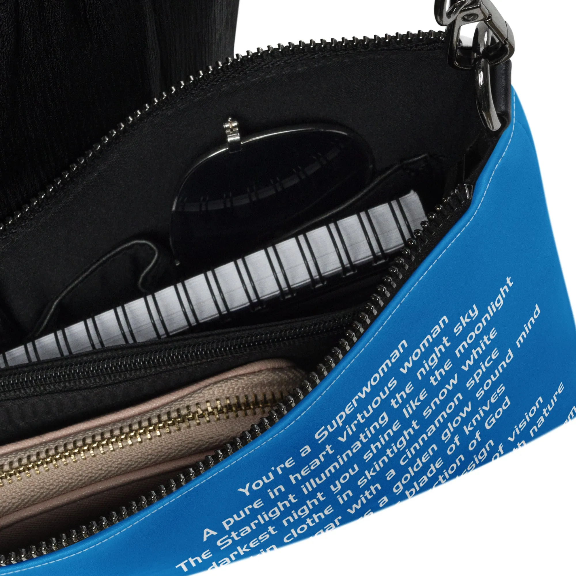 SUPERWOMAN BY XCLUSIF POETIX BLUE & WHITE Crossbody bag