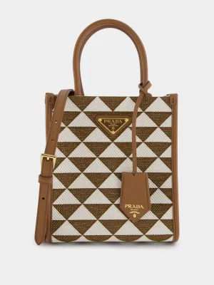 Symbole Embroidered Fabric Mini Bag