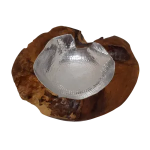 Teak and Aluminum Bowl