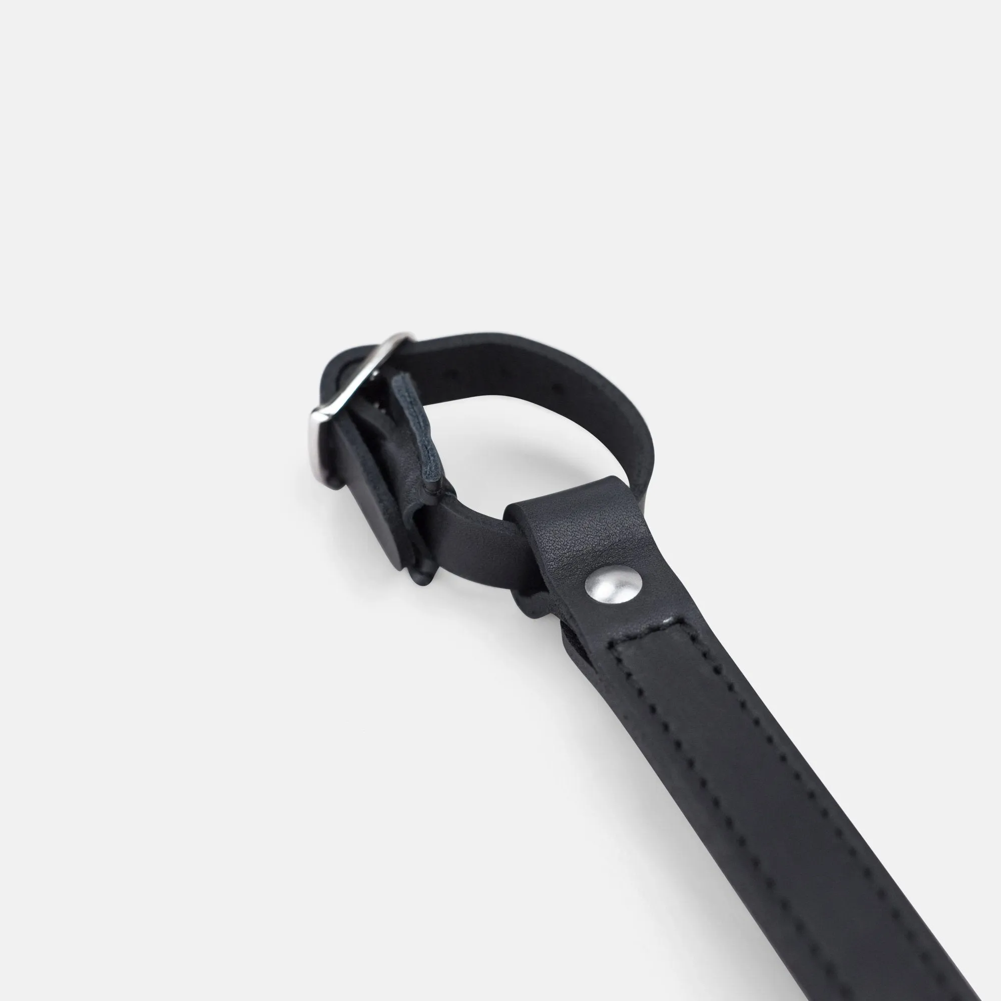 Temple Leather Carry Handle - Black