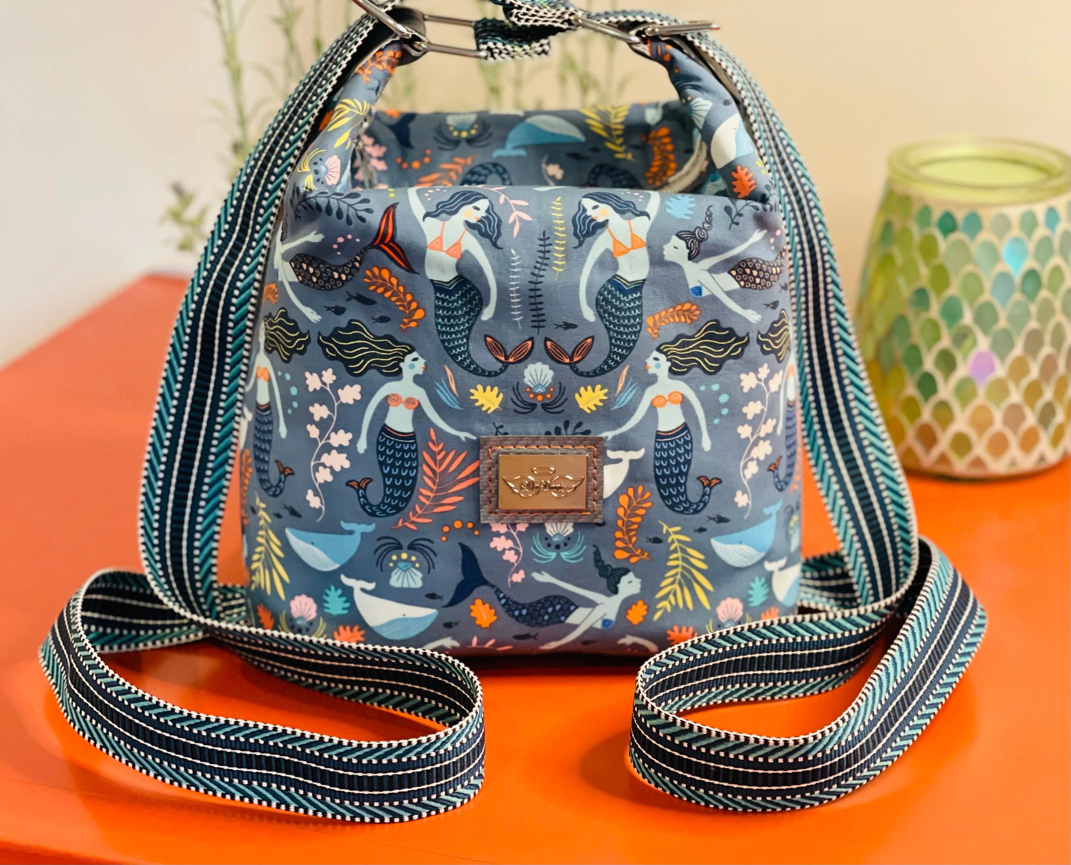 The Mini Krystal Convertible Handbag in Mermaid