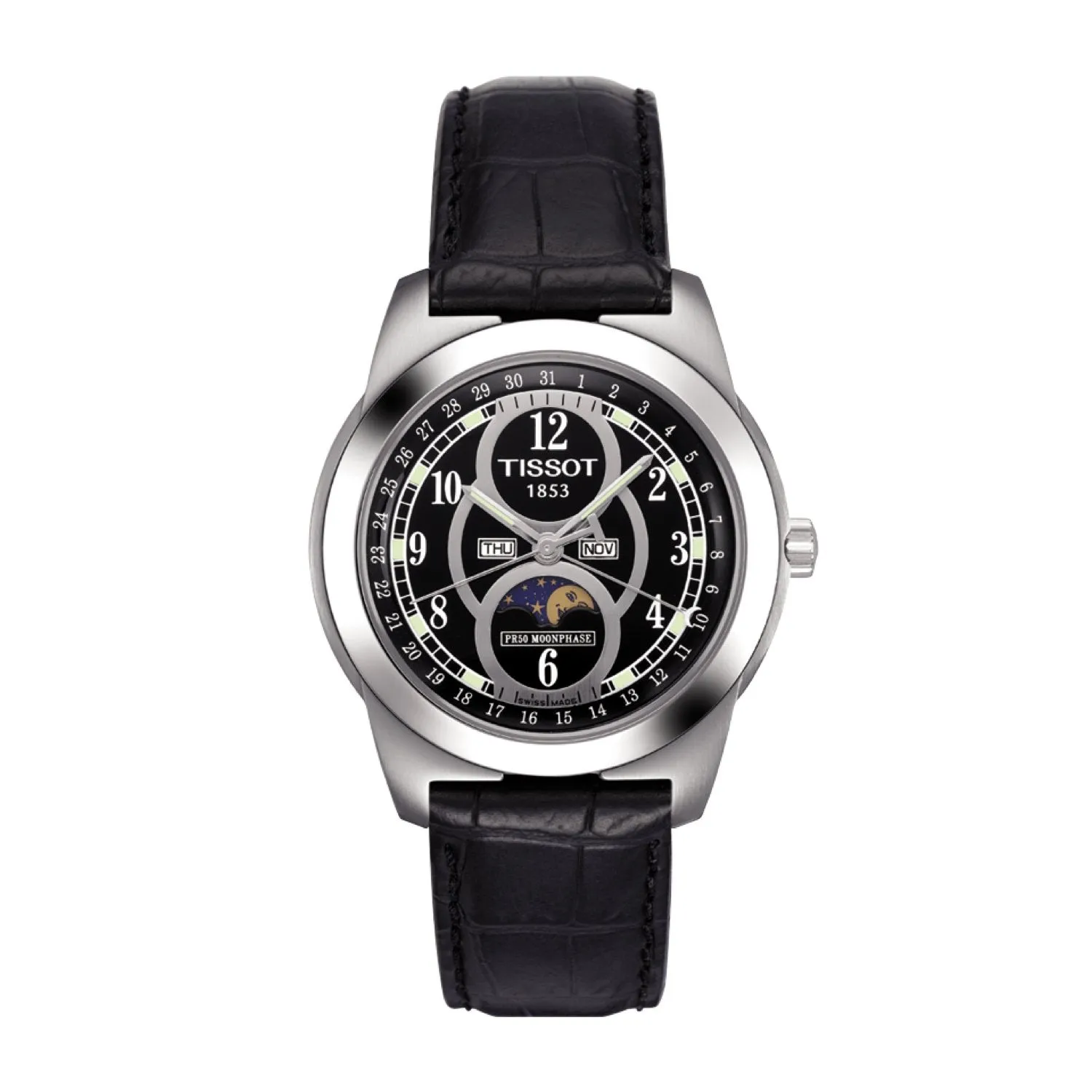 Tissot 18mm PR 50 Black Leather Strap
