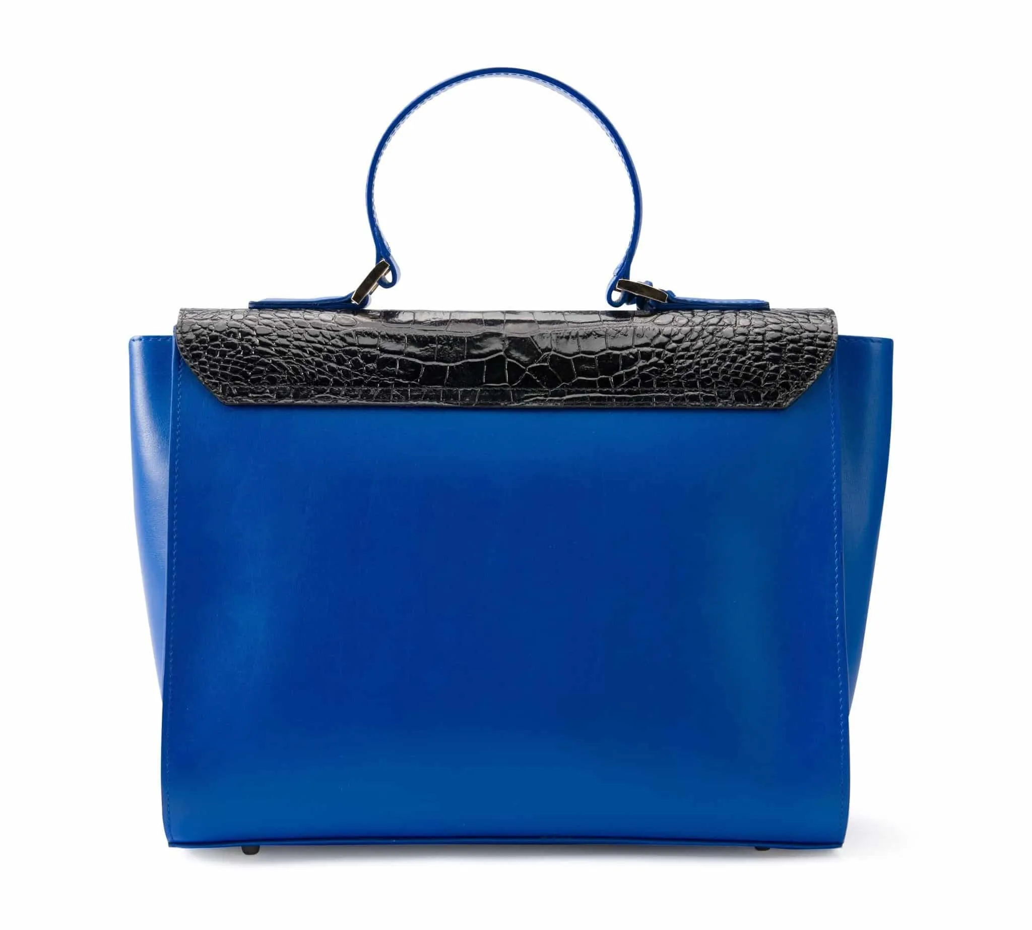 Top Handle leather bag crocodile print