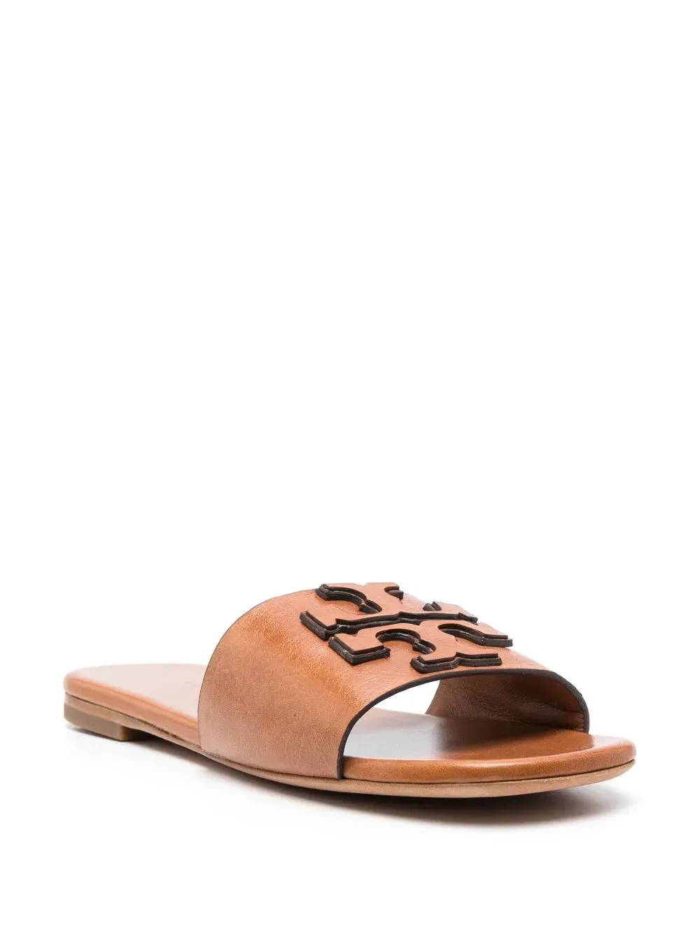 Tory Burch embossed-logo leather slides