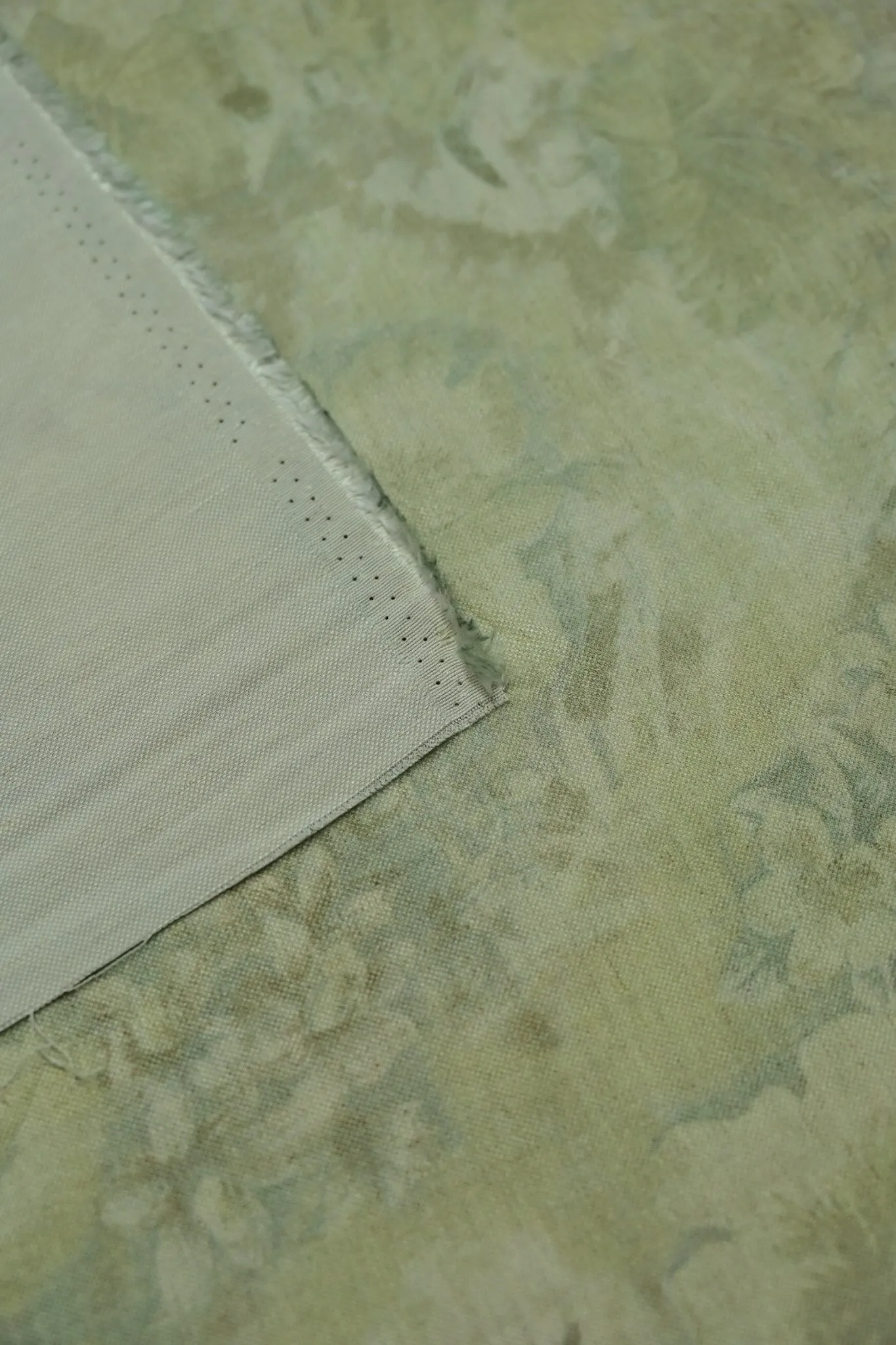 Tropical Flora Waffle Weave Canvas - Eucalyptus