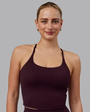 Twist Tank With Shelf Bra - Mulberry