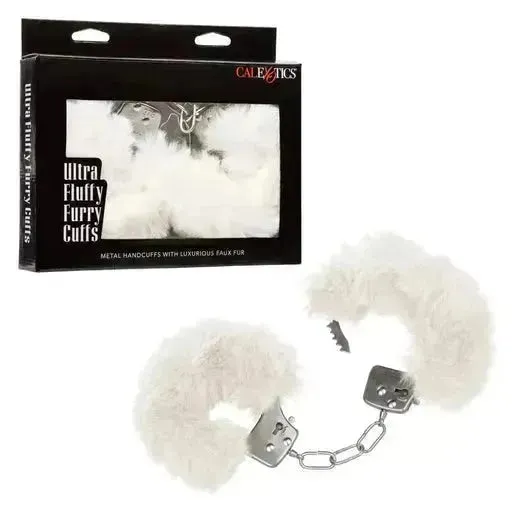 Ultra Fluffy Furry Cuffs - White