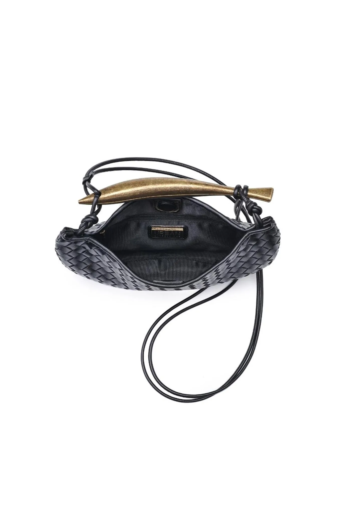 Uma Woven Crossbody in Black