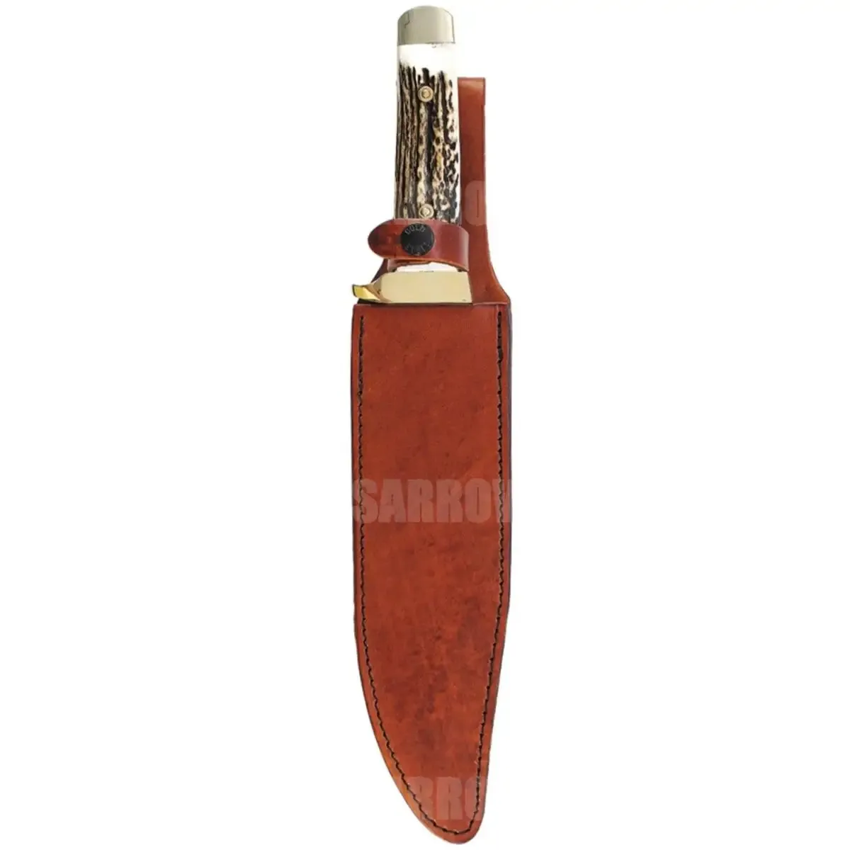 Uncle Henry Stag Bowie Knife With Leather Sheath