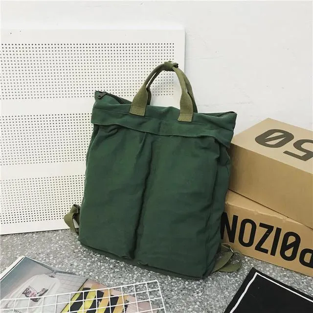 Unisex Canvas Backpack High Capacity Travel Bag