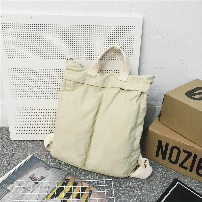 Unisex Canvas Backpack High Capacity Travel Bag