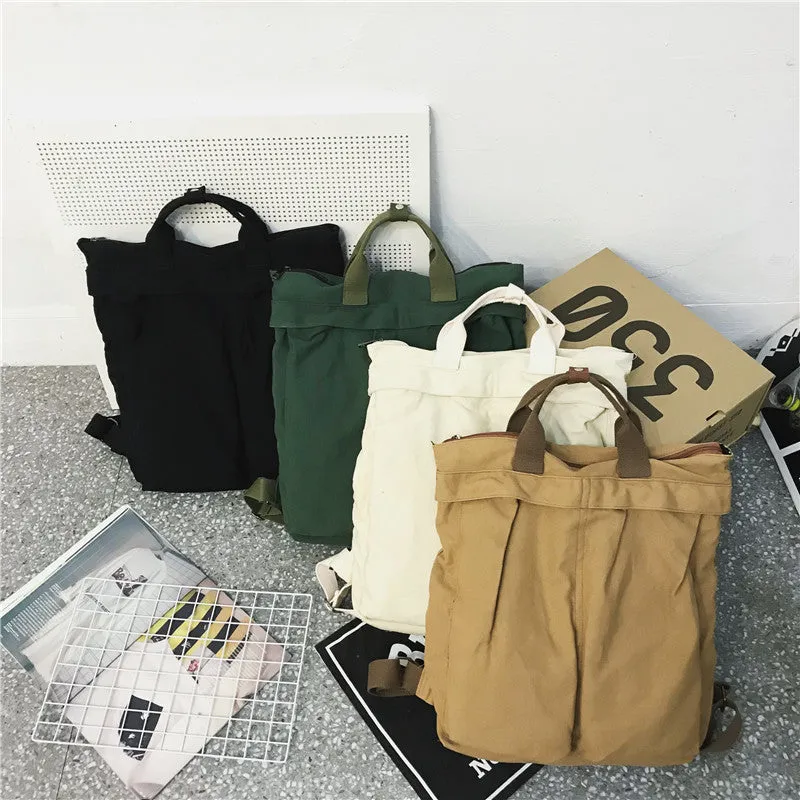 Unisex Canvas Backpack High Capacity Travel Bag