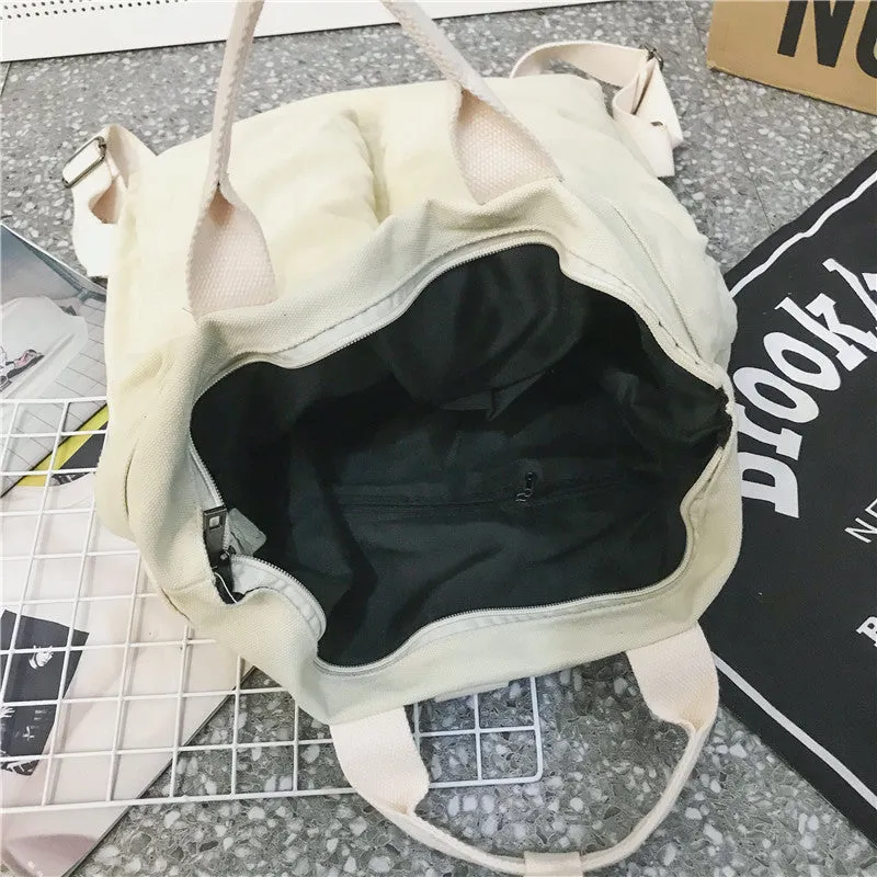 Unisex Canvas Backpack High Capacity Travel Bag
