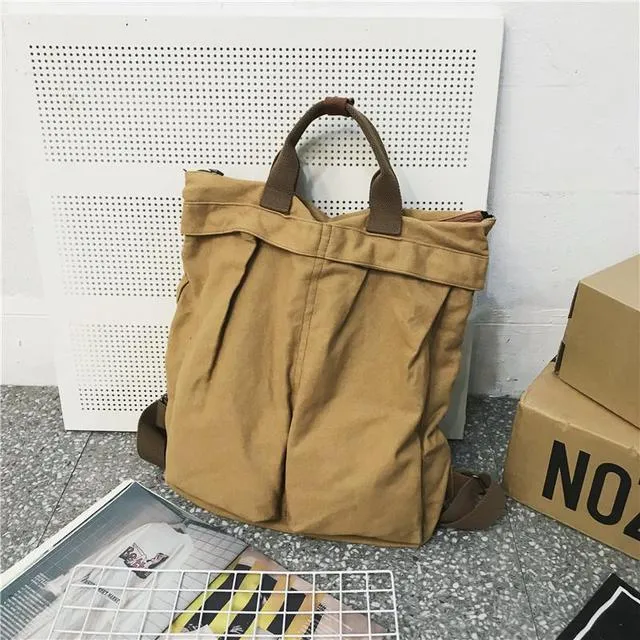 Unisex Canvas Backpack High Capacity Travel Bag